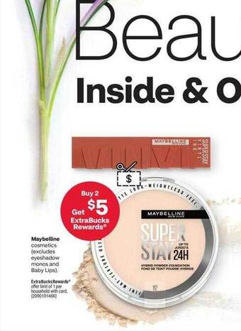 CVS Maybelline cosmetics offer