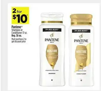 Dollar General Pantene shampoo & conditioner offer