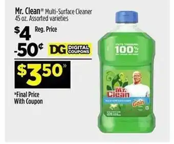 Dollar General Mr. clean multi-surface cleaner 45 oz assorted varieties offer