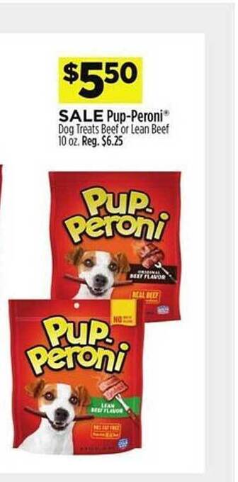 Dollar General Pup-peroni dog treats beef or lean beef offer