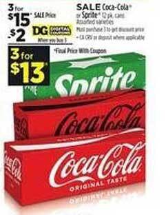 Dollar General Coca-cola or sprite offer