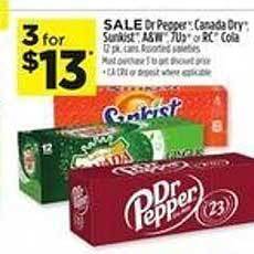 Dollar General Dr pepper, canada dry, sunkist a&w 7up or rc cola offer
