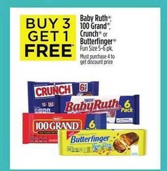 Dollar General Baby ruth 100 grand, crunch or butterfinger offer