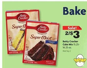 Family Dollar Betty crocker cake mix offer