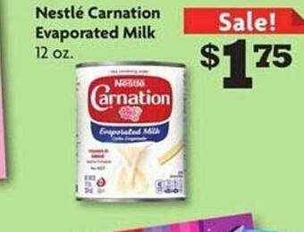 Family Dollar Nestlé carnation evaporated milk offer