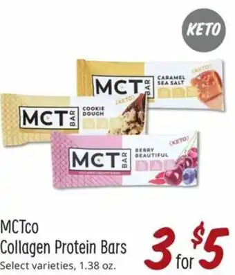 Sprouts Farmers Market MCTco Collagen Protein Bars 1.38 oz offer