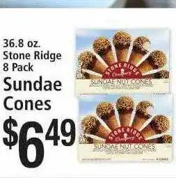 FoodFair Stone ridge sundae cones offer