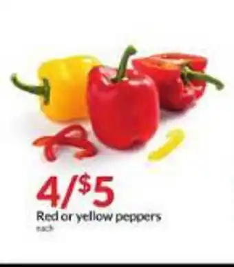 Hy-Vee Red or yellow peppers offer