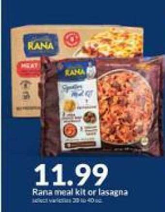 Hy-Vee Rana meal kit or lasagna offer