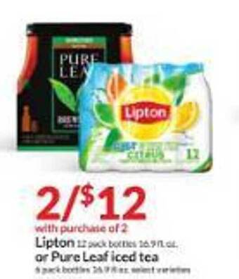 Hy-Vee Lipton or pure leaf iced tea offer