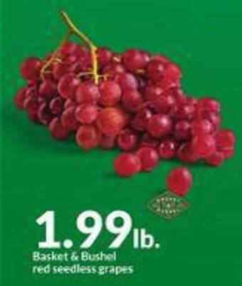 Hy-Vee Basket & bushel red seedless grapes offer