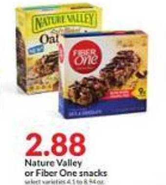 Hy-Vee Nature valley or fiber one snacks offer