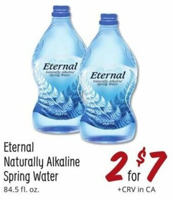 Sprouts Farmers Market Eternal Naturally Alkaline Spring Water offer