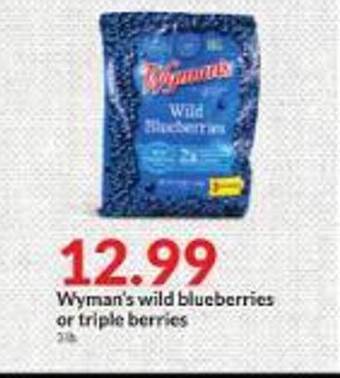 Hy-Vee Wyman's wild blueberries or triple berries offer
