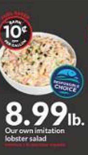 Hy-Vee Our own imitation lobster salad offer