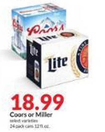 Hy-Vee Coors or miller offer