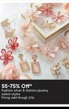 JC Penney Fashion silver & fashion jewelry select styles offer