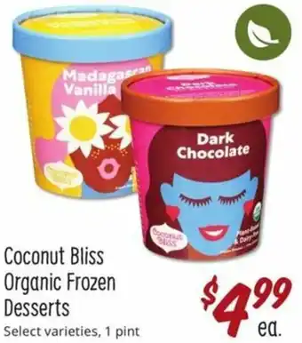 Sprouts Farmers Market Coconut Bliss Organic Frozen Desserts offer