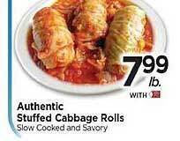 Tops Authentic stuffed cabbage rolls offer