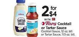 Tops Tops cocktail or tartar sauce offer