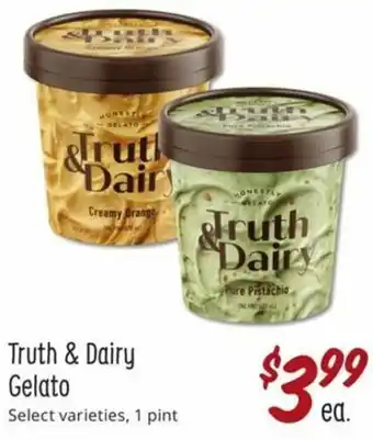 Sprouts Farmers Market Truth & Dairy Gelato offer