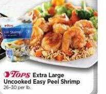 Tops Tops extra large uncooked easy peel shrimp offer