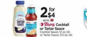 Tops Tops cocktail or tartar sauce offer