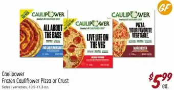 Sprouts Farmers Market Caulipower Frozen Cauliflower Pizza Or Crust 10.9-11.3 oz offer