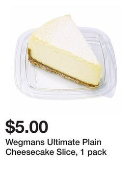 Wegmans Wegmans ultimate plain cheesecake slice, 1 pack offer
