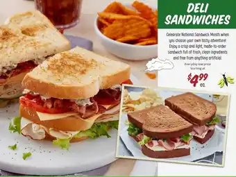 Sprouts Farmers Market Deli Sandwiches offer