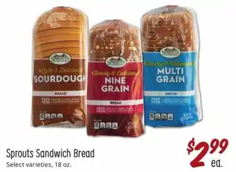Sprouts Farmers Market Sprouts Sandwich Bread 18 oz offer