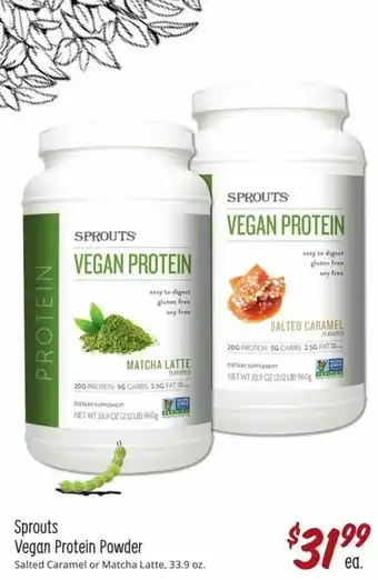 Sprouts Farmers Market Sprouts Vegan Protein Powder 33.9 oz offer