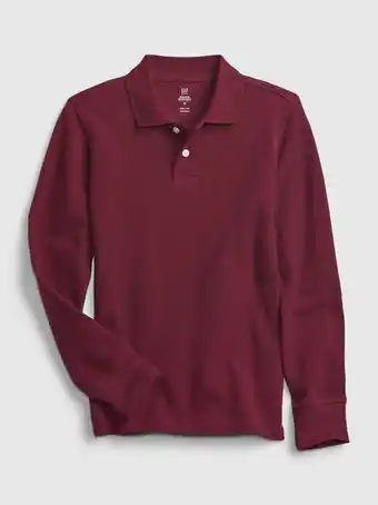 Gap Kids 100% organic cotton uniform polo shirt offer