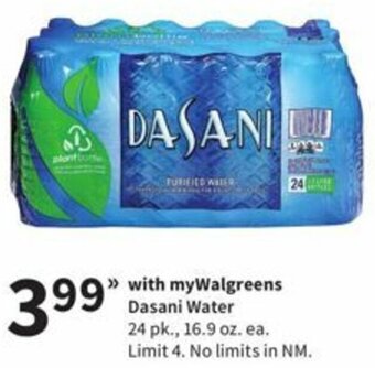 Walgreens Dasani Water offer