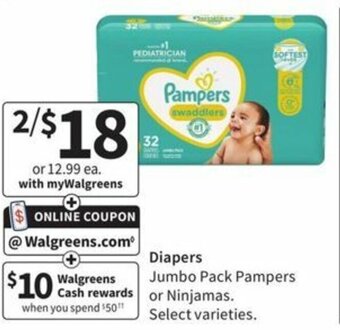 Walgreens Diapers offer