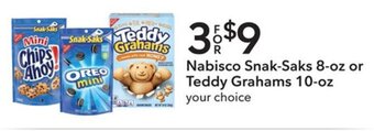 Publix Nabisco Snak-Saks 8-oz or Teddy Grahams 10-oz offer