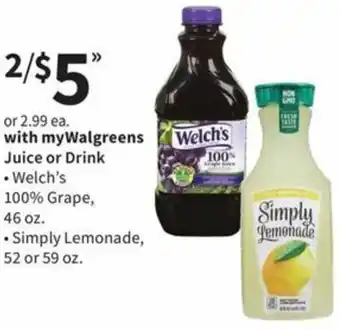 Walgreens Juice Or Drink offer