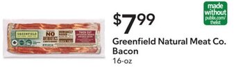 Publix Greenfield Natural Meat Co. Bacon 16 oz offer