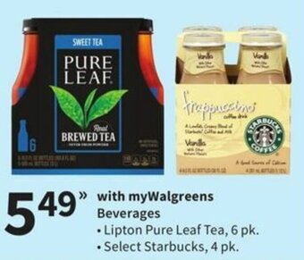 Walgreens Lipton Pure Leaf Tea offer