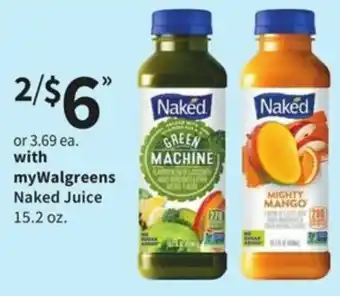 Walgreens Naked Juice 15.2 oz offer