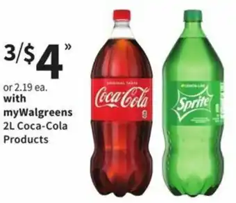 Walgreens Coca-Cola Products 2 Ltr. offer