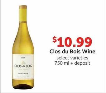 Fareway Clos du bois wine offer