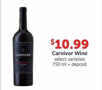 Fareway Carnivor wine offer