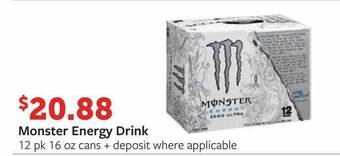 Fareway Monster energy drink offer