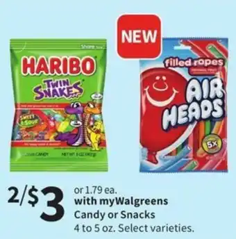 Walgreens Candy Or Snacks 4-5 oz offer