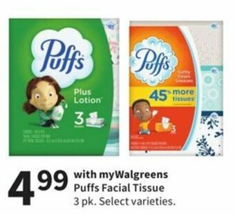 Walgreens Puffs Facial Tissue offer