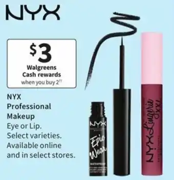 Walgreens NYX Professional Make Up offer