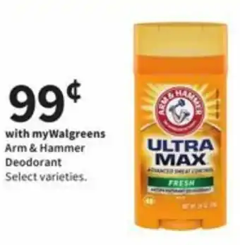 Walgreens Arm & Hammer Deodorant offer