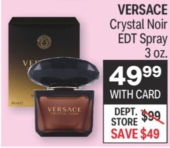CVS Versace crystal noir edt spray 3 oz. offer
