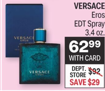 CVS Versace eros edt spray 3.4 oz. offer
